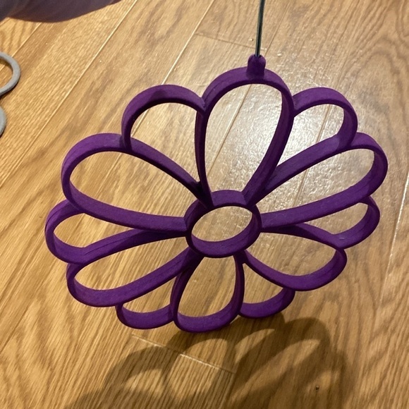 Grey & Purple Velvet  Feel Scarf Belt Tie Holders (Set of 2) - Picture 4 of 7